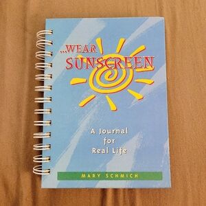 Everybody's Free To Wear Sunscreen rare inspirational journal Baz Luhrmann